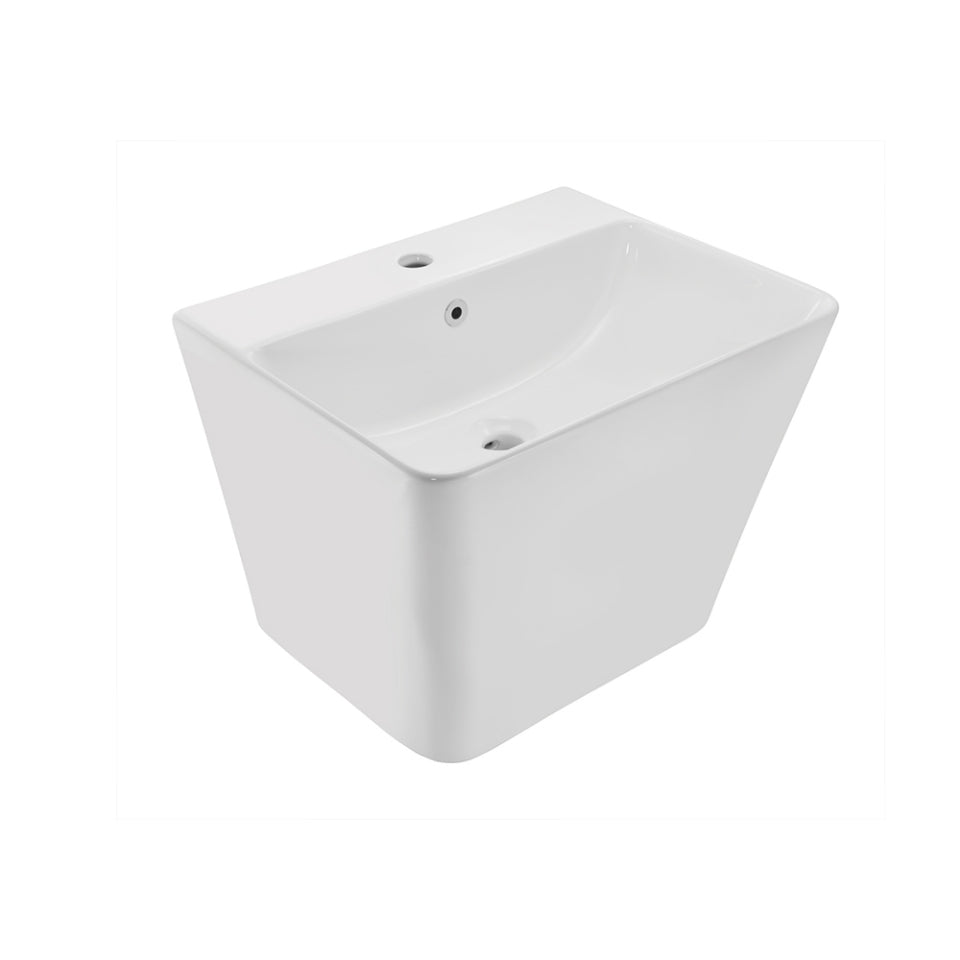 Jaquar Kubix Prime Wall Hung Integrated Basin - White