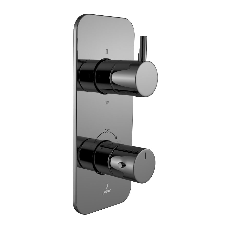 Jaquar Florentine Prime Aquamax Exposed Part Kit of Thermostatic Shower Mixer - Black Chrome