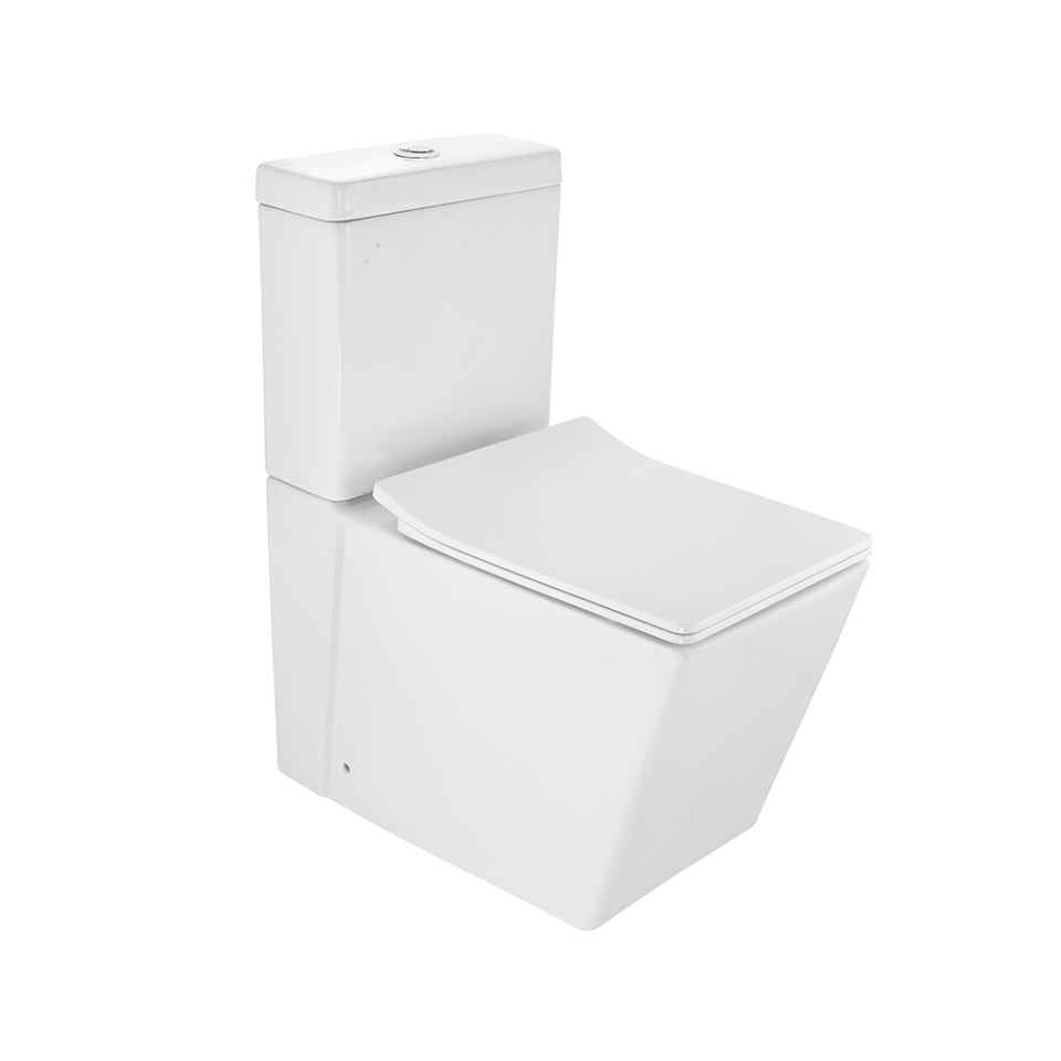 Jaquar Kubix Prime Rimless Bowl With Cistern - White