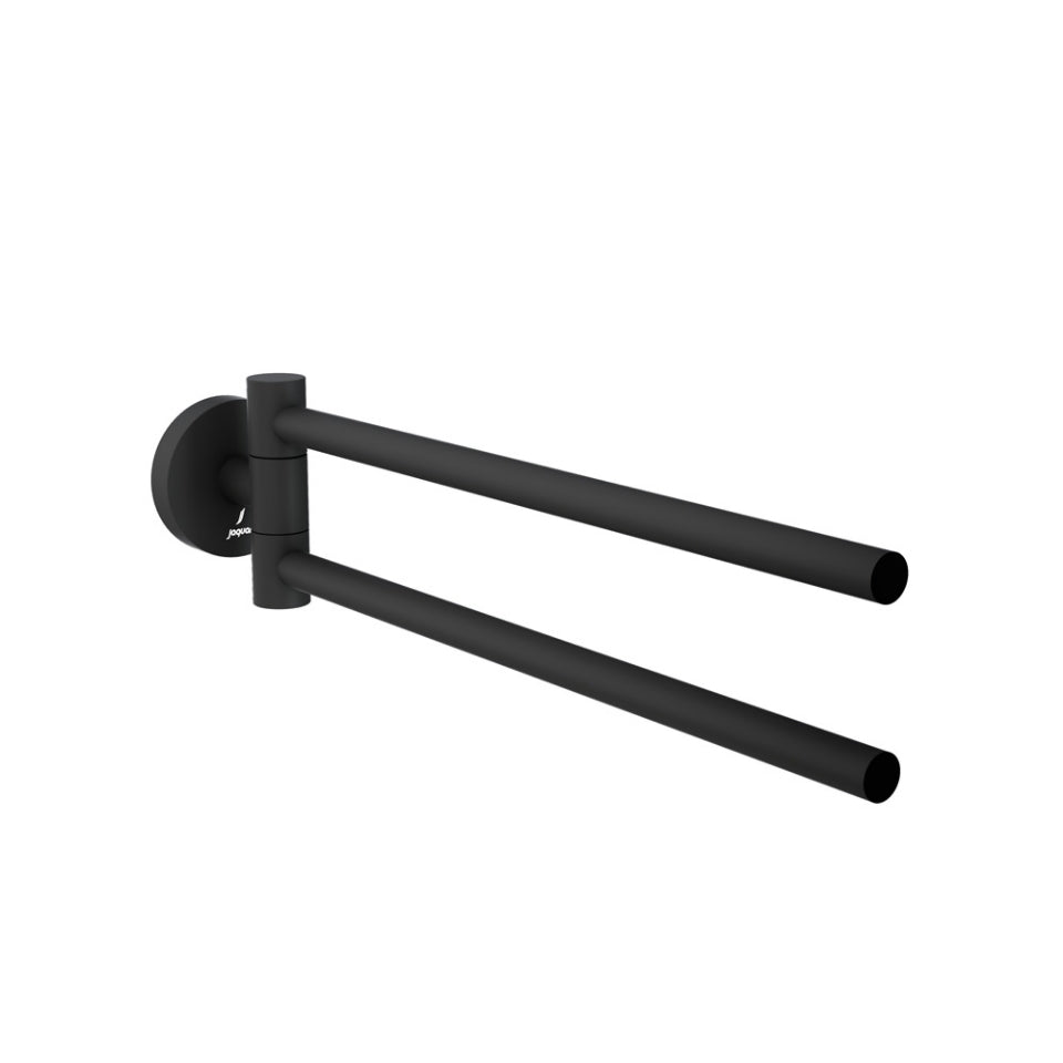 Jaquar Continental Swivel Towel Holder Twin Type - Black Matt