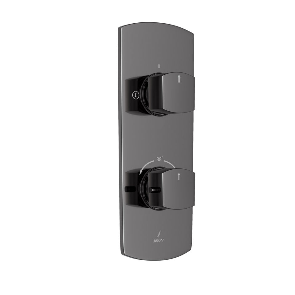 Jaquar Kubix Prime Aquamax Thermostatic Shower Mixer - Black Chrome