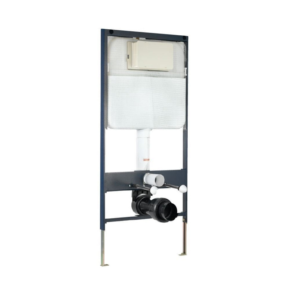 Jaquar Single Piece Slim Concealed Cistern with Floor Mounting Frame - White