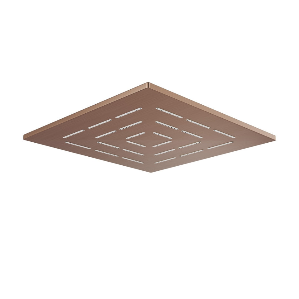 Jaquar Square Shape Single Flow Maze Overhead Shower - Antique Copper