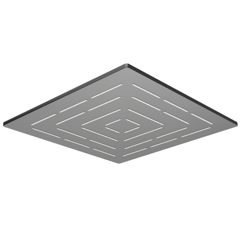 Jaquar Square Shape Single Flow Maze Overhead Shower - Black Chrome