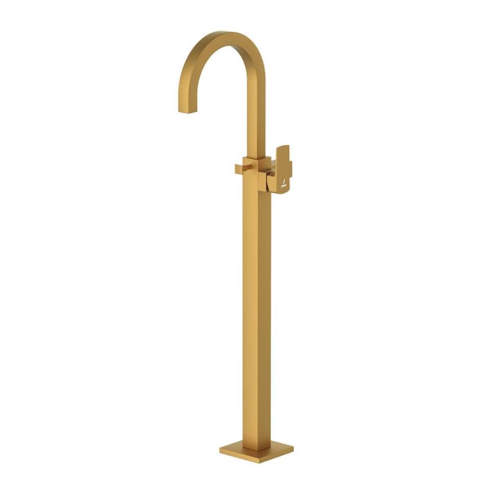 Jaquar Kubix Prime Exposed Parts of Floor Mounted Single Lever Bath Mixer - Gold Matt PVD