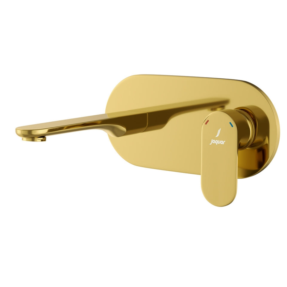 Jaquar Opal Prime Exposed Part Kit of Single Lever Basin Mixer Wall Mounted - Gold Bright PVD