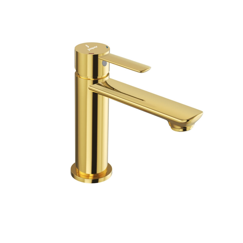Jaquar Fusion Prime Single Lever Basin Mixer - Gold Bright PVD
