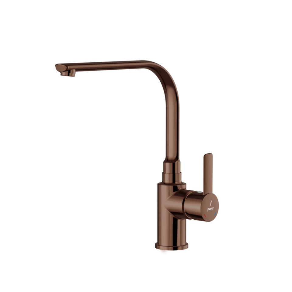 Jaquar Fusion Prime Side Single Lever Sink Mixer - Blush Gold Bright PVD