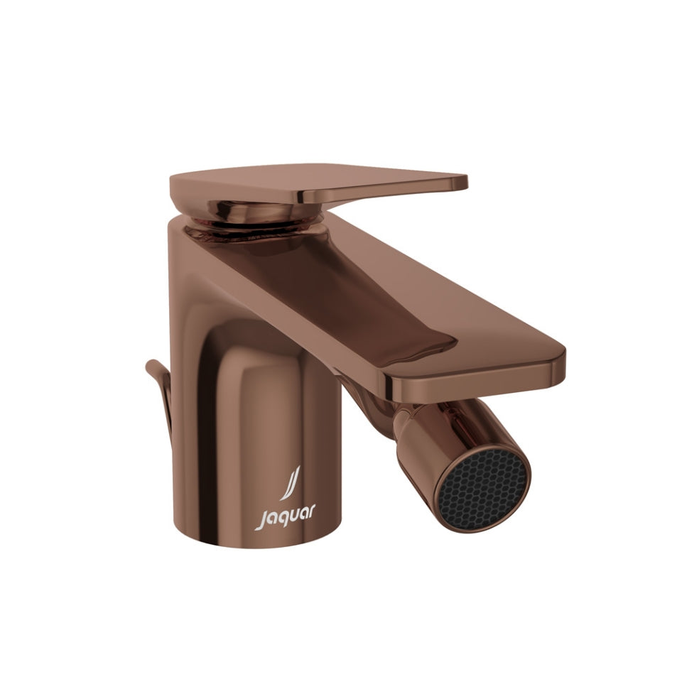 Jaquar Laguna Single Lever 1-Hole Bidet Mixer with Popup Waste System - Blush Gold Bright PVD