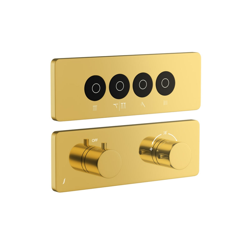 Jaquar Exposed Part Kit of Cloud Touch Shower System - Gold Bright PVD
