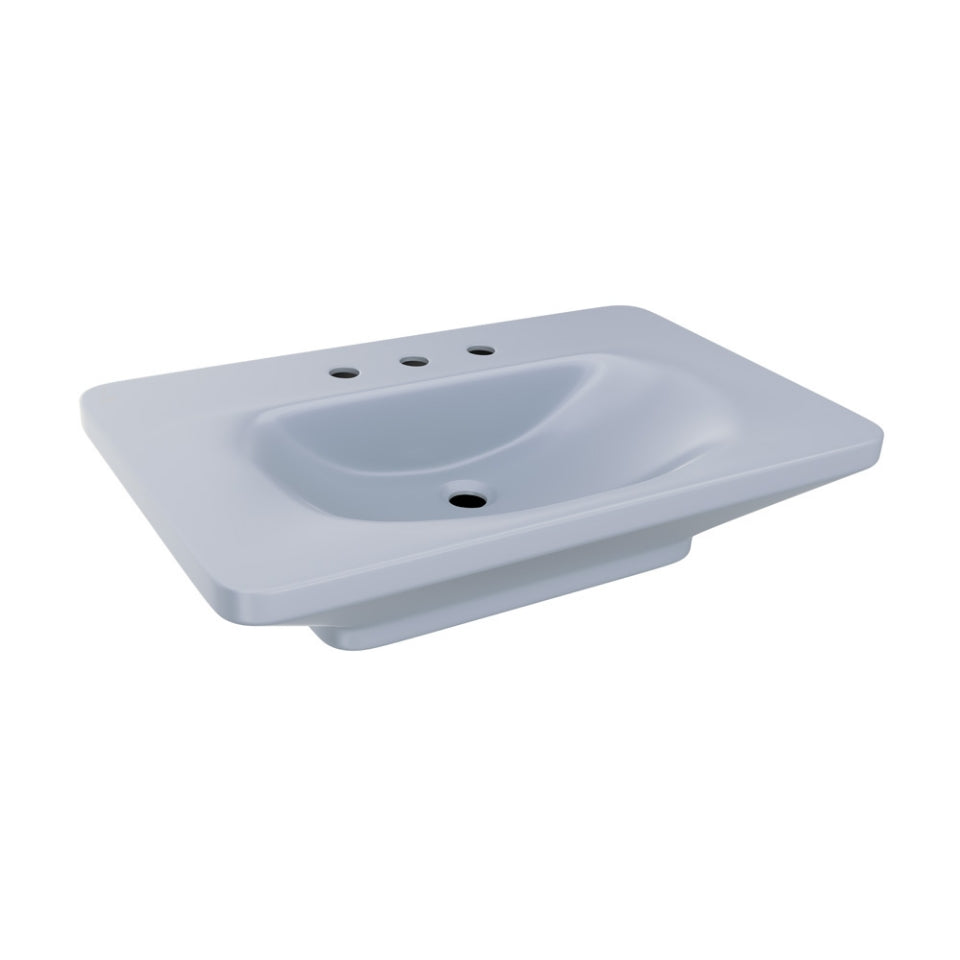 Jaquar Laguna Table Top Basin With Three Tap Hole - Ice Blue Matt