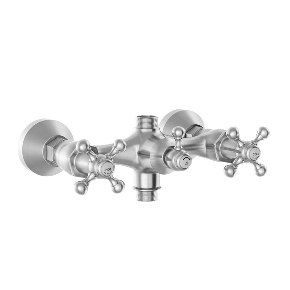 Jaquar Queens Exposed Wall Mixer - Stainless Steel