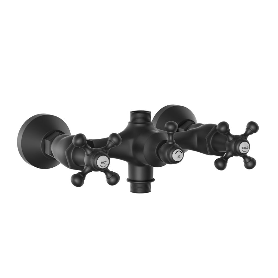 Jaquar Queens Exposed Wall Mixer - Black Matt