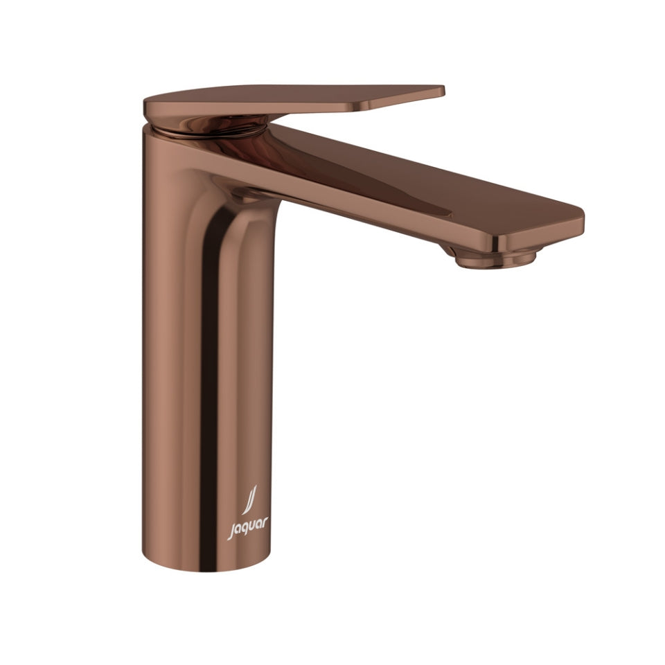 Jaquar Laguna Single Lever Extended Basin Mixer - Blush Gold Bright PVD