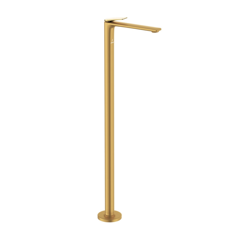 Jaquar Laguna Floor Mounted Single Lever Basin Mixer - Lever: Gold Bright PVD Body: Gold Matt PVD
