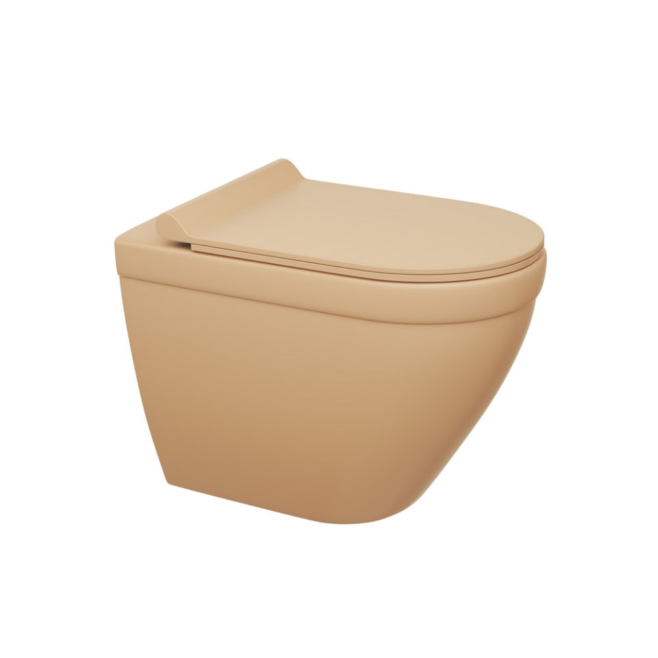 Jaquar Solo Rimless, Blind Installation Wall Hung WC - Beige Matt