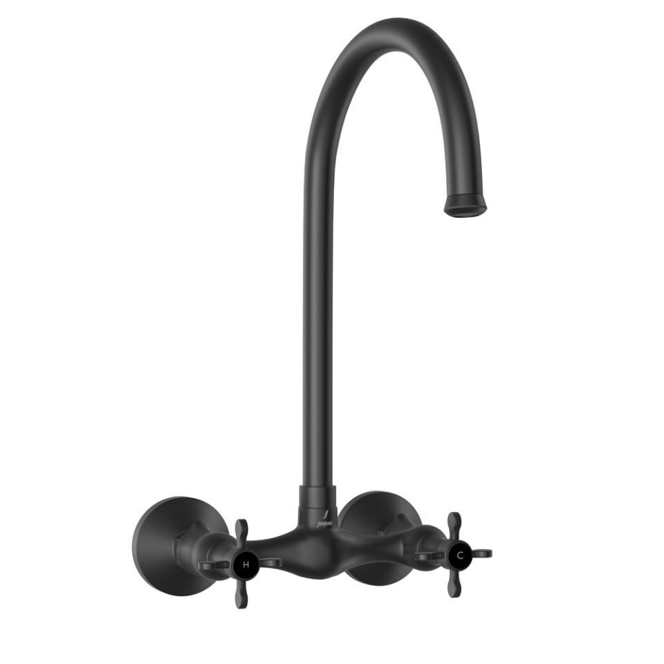 Jaquar Queens Prime Sink Mixer with Regular Swinging Spout - Black Matt