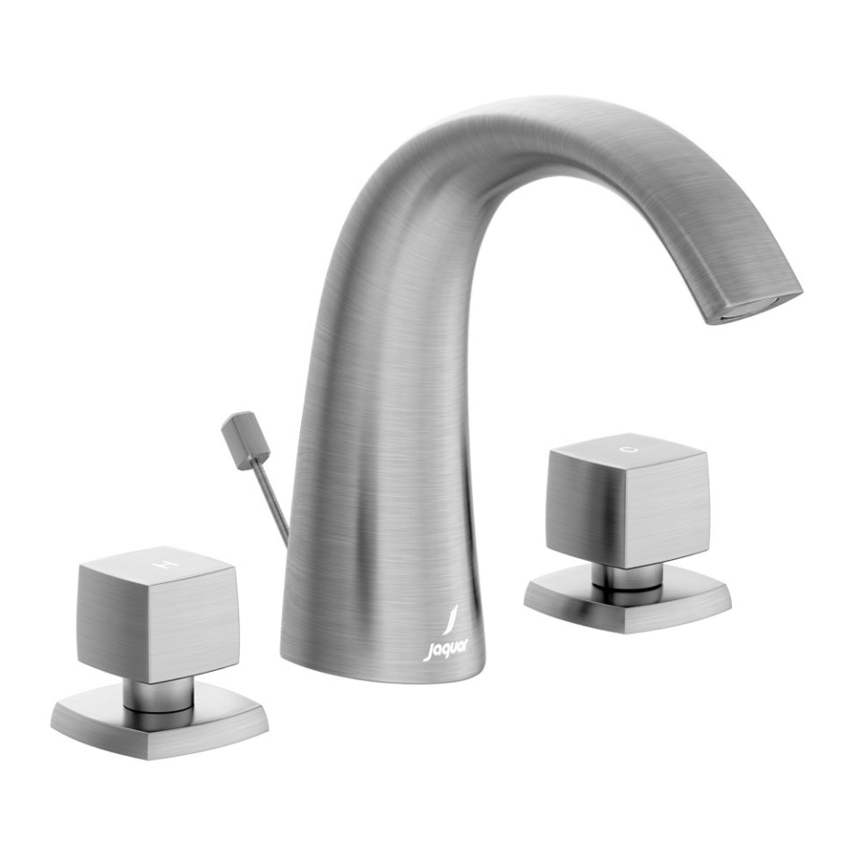 Jaquar 3-Hole Basin Mixer - Stainless Steel