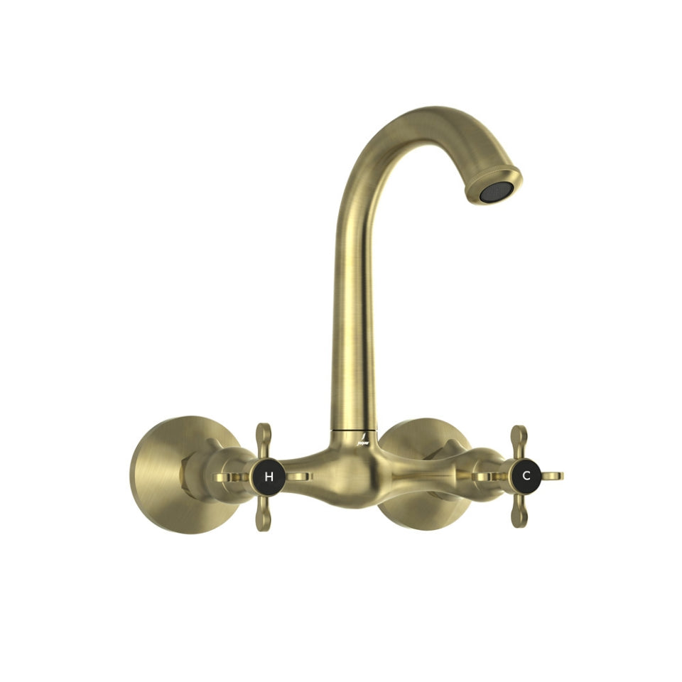 Jaquar Queens Prime Sink Mixer with Short Swinging Spout - Antique Bronze