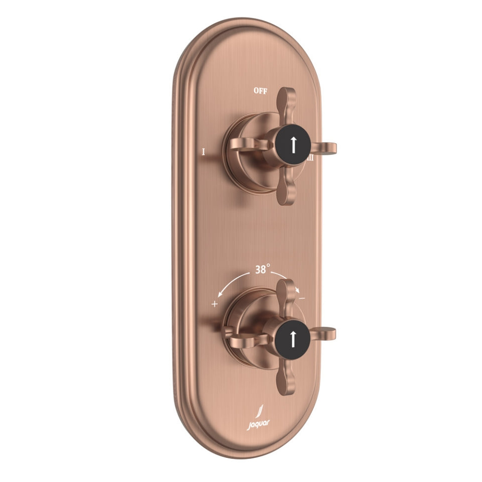Jaquar Queens Prime Aquamax Thermostatic Shower Mixer - Antique Copper