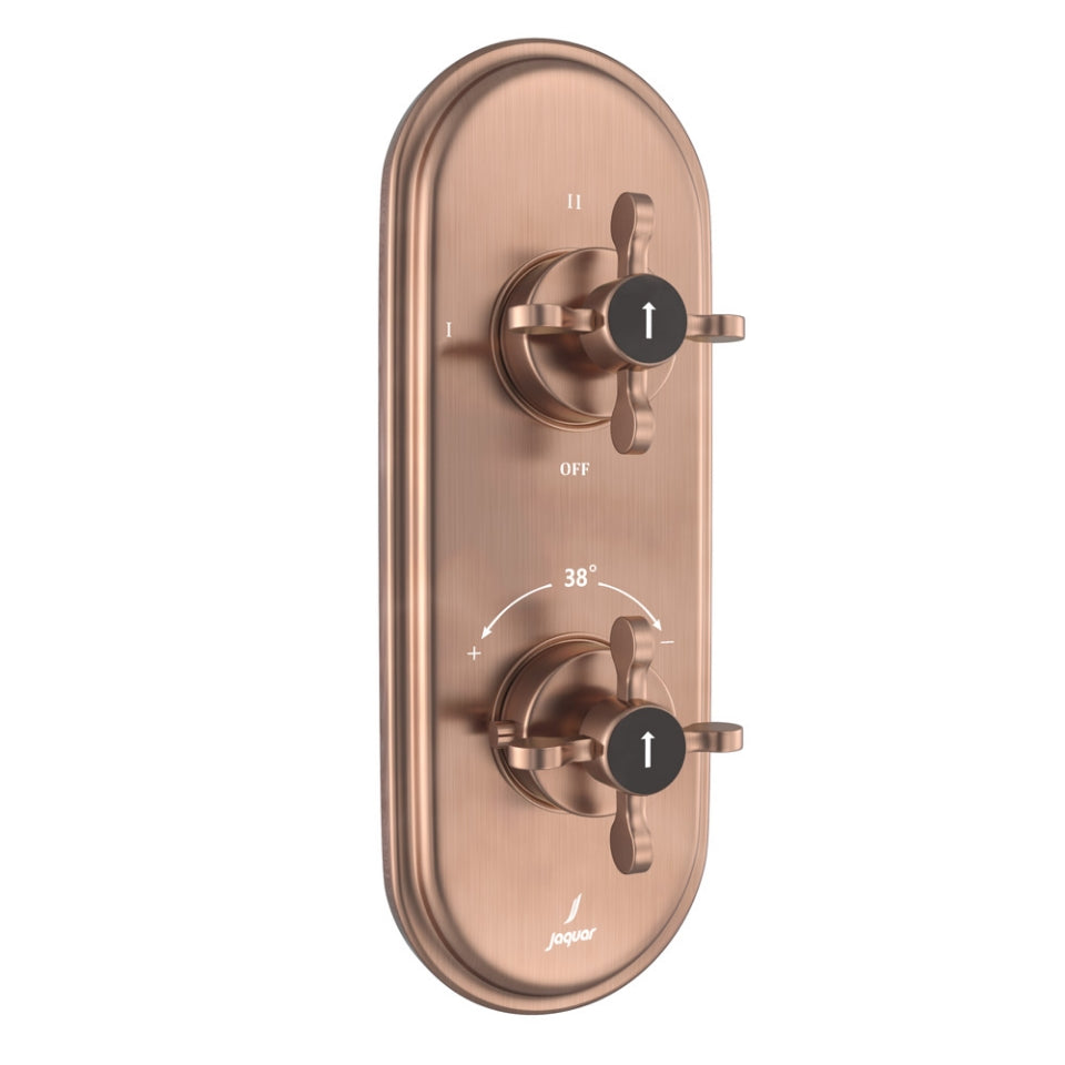 Jaquar Queens Prime Aquamax Thermostatic Shower Mixer - Antique Copper