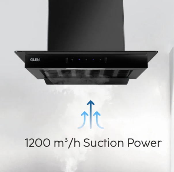 Glen Kitchen Chimney with Motion Sensor (Cooker Hood) 60/90cm, 1200 m3/h (6062 SLIM BL AC)