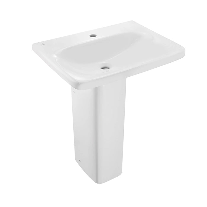 Jaquar Laguna Wall Hung Basin +Full Pedestal (LAS-WHT-91807 +LAS-WHT-91301)
