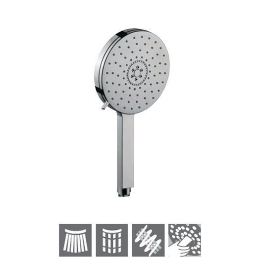 Jaquar Hand Shower ø140mm Round Shape Multi Flow (HSH-BGP-1729) - shown in Chrome finish; supplied in Blush Gold Bright PVD