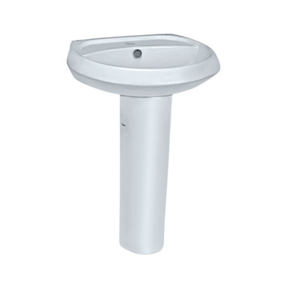 Jaquar Solo Wall Hung Basin with full pedestal - White