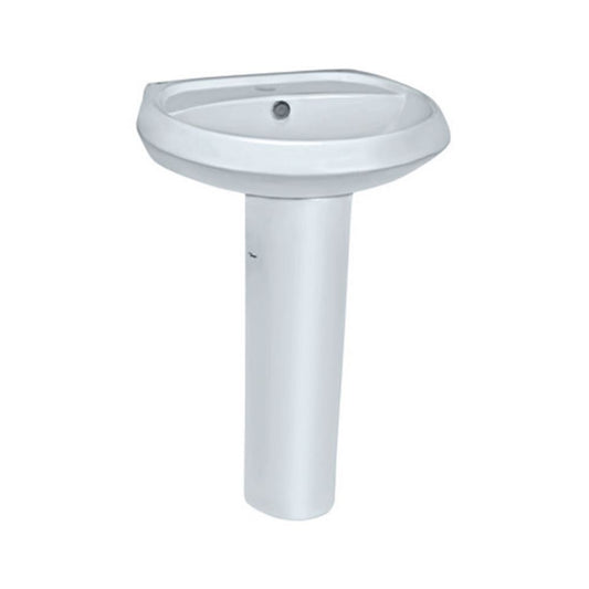 Jaquar Solo Wall Hung Basin with full pedestal - White