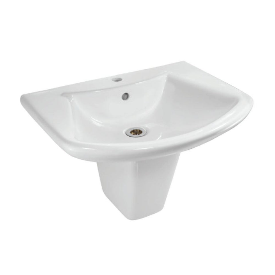 Jaquar Wall Hung Basin with Half Pedestal - White
