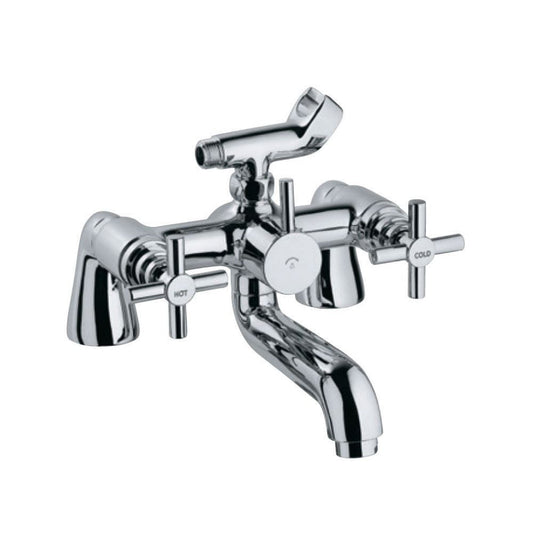 Jaquar Solo Bath Tub Mixer (Exposed Adjustable Legs) (SOL-SSF-6271) - shown in Chrome finish; supplied in Stainless Steel