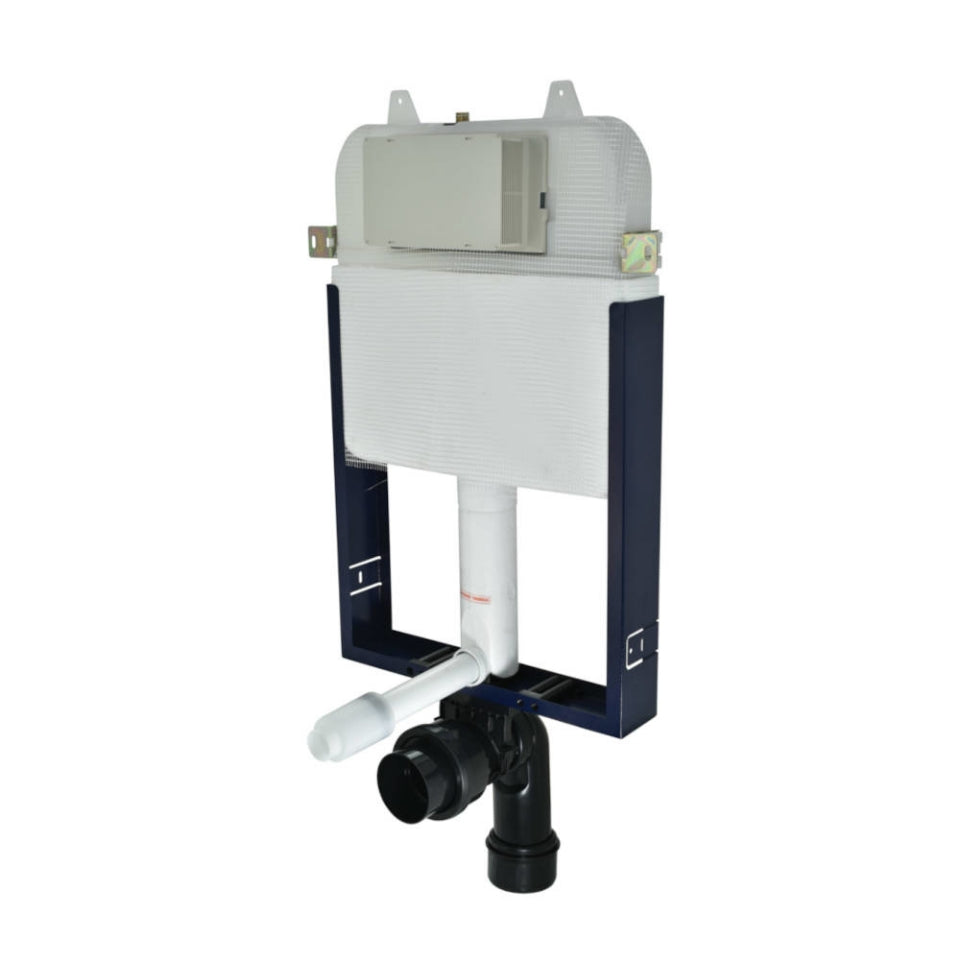 Jaquar Single Piece Slim Concealed Cistern with Wall Mounting Frame - White