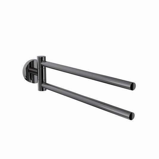 Jaquar Continental Swivel Towel Holder Twin Type - Black Chrome