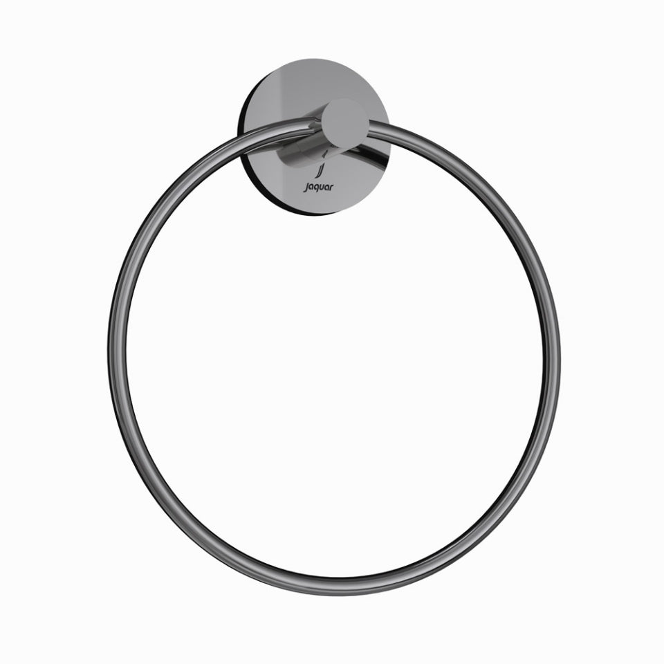 Jaquar Continental Towel Ring Round with Round Flange - Black Chrome
