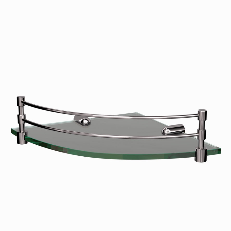 Jaquar Continental Corner Glass Shelf - Black Chrome
