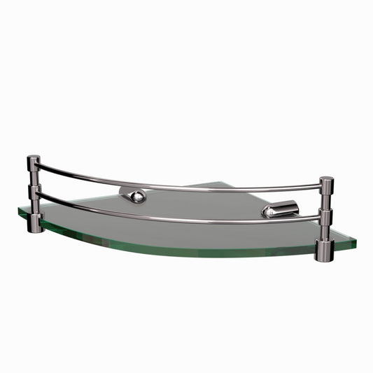 Jaquar Continental Corner Glass Shelf - Black Chrome