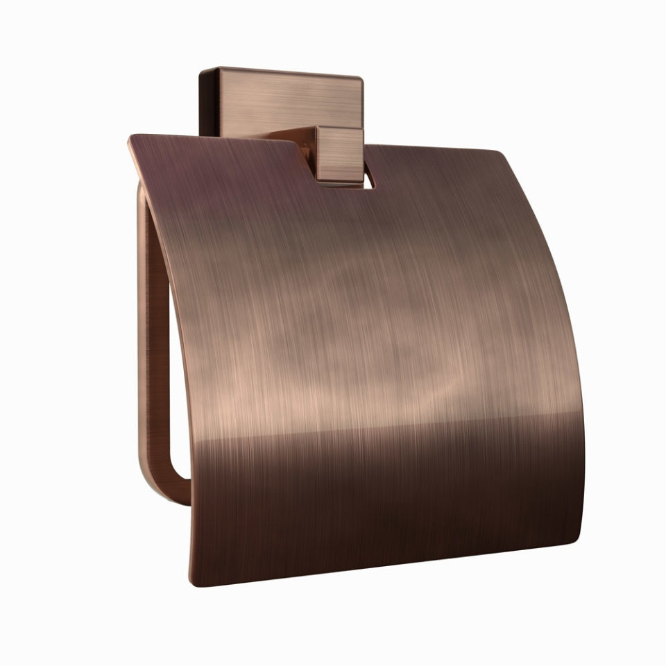 Jaquar Kubix Prime Toilet Roll Holder with Flap - Antique Copper