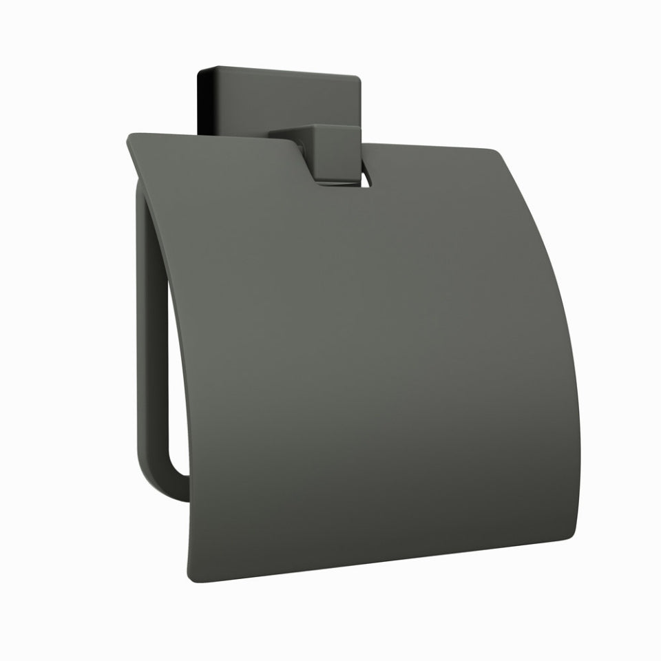 Jaquar Kubix Prime Toilet Roll Holder with Flap - Graphite