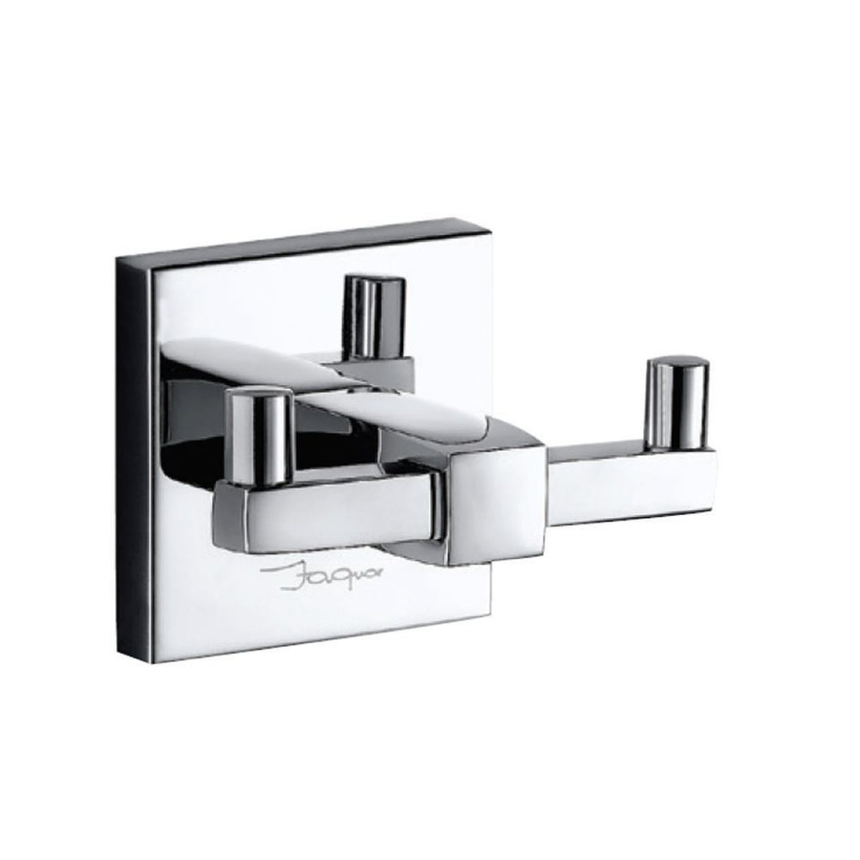 Jaquar Kubix Prime Double Coat Hook - Chrome