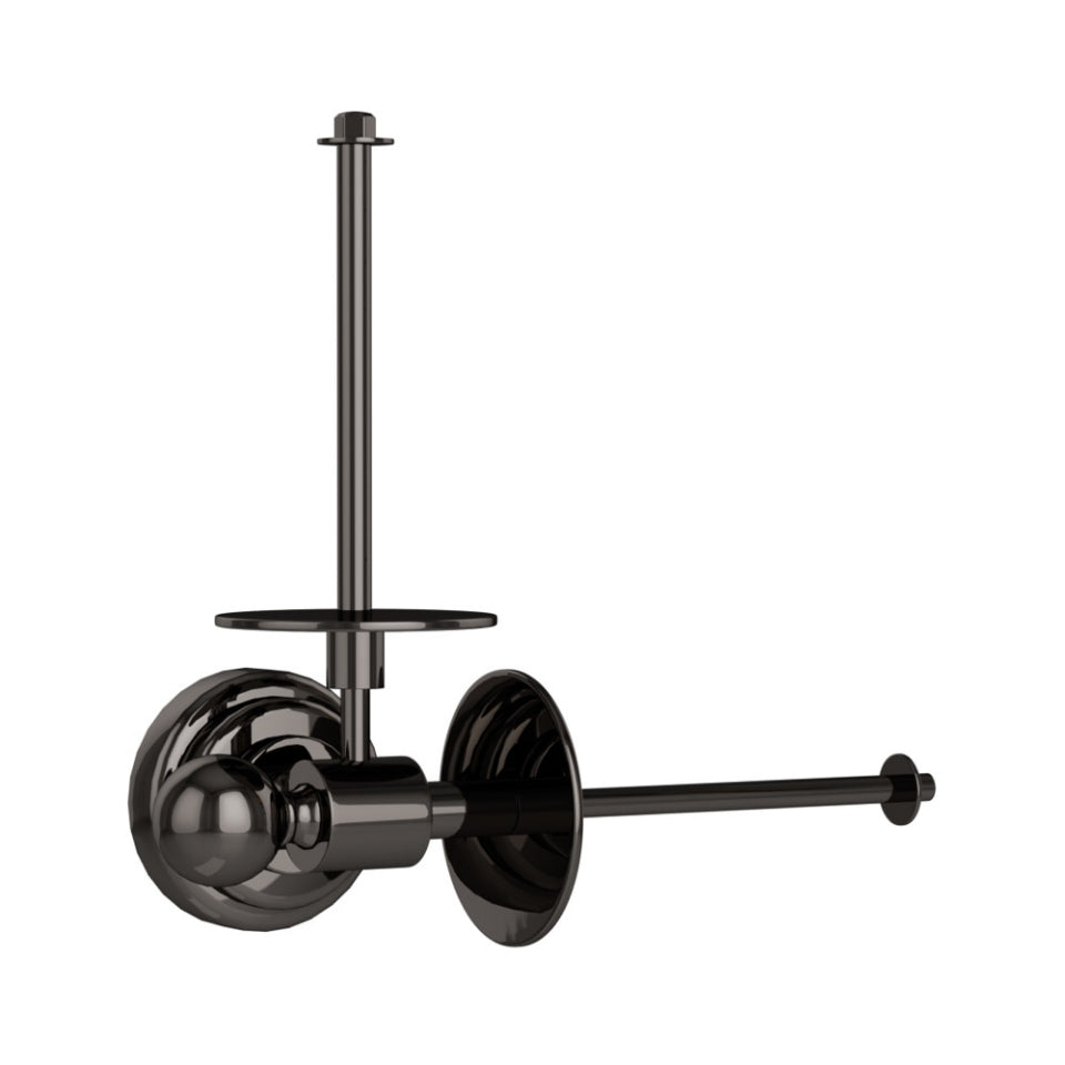 Jaquar Queens Toilet Roll Holder - Black Chrome