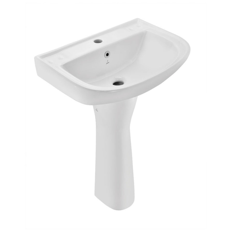 Jaquar Wall Hung Basin with Full Pedestal - White