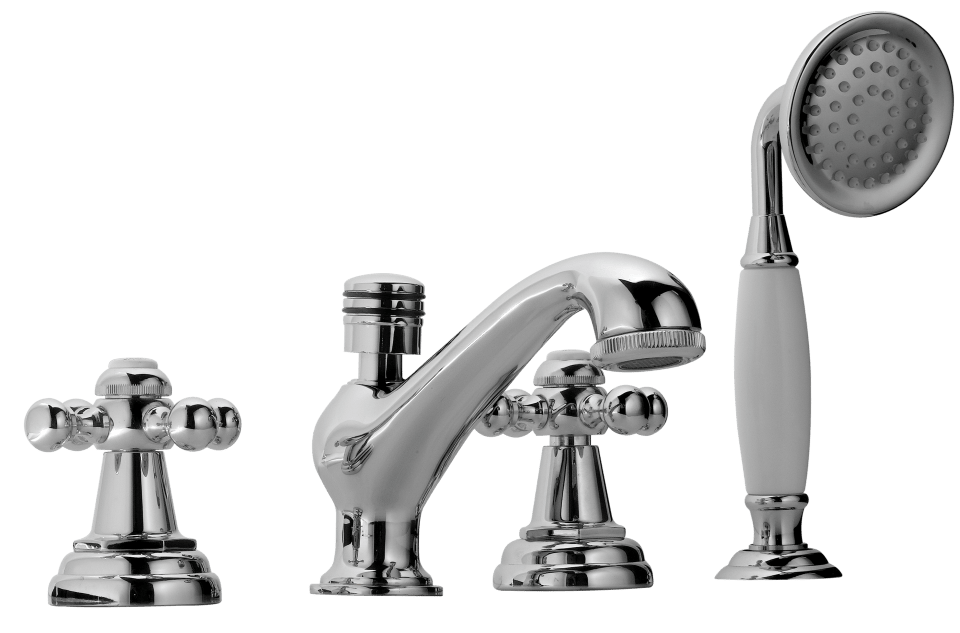 Jaquar Queens 4-Hole Bath Tub Mixer - Chrome