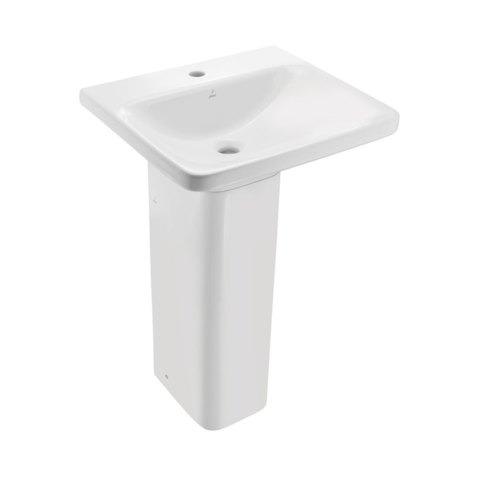 Jaquar Laguna Wall Hung Basin with Full Pedestal - White