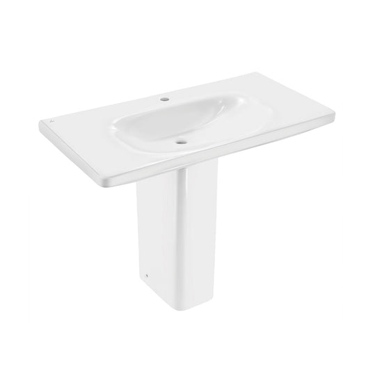 Jaquar Laguna Wall Hung Basin with Full Pedestal - White