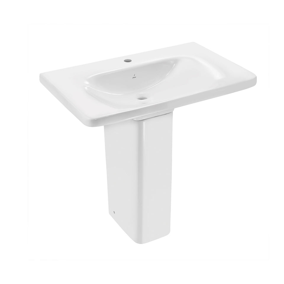 Jaquar Laguna Wall Hung Basin with Full Pedestal - White
