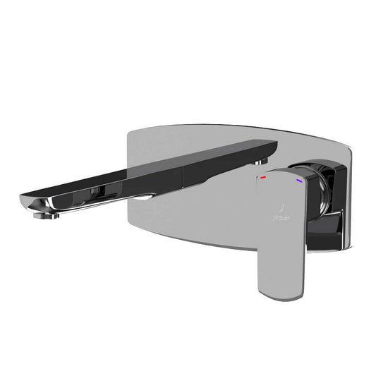 Jaquar Kubix Prime Exposed Part Kit of Single Lever Basin Mixer Wall Mounted - Black Chrome