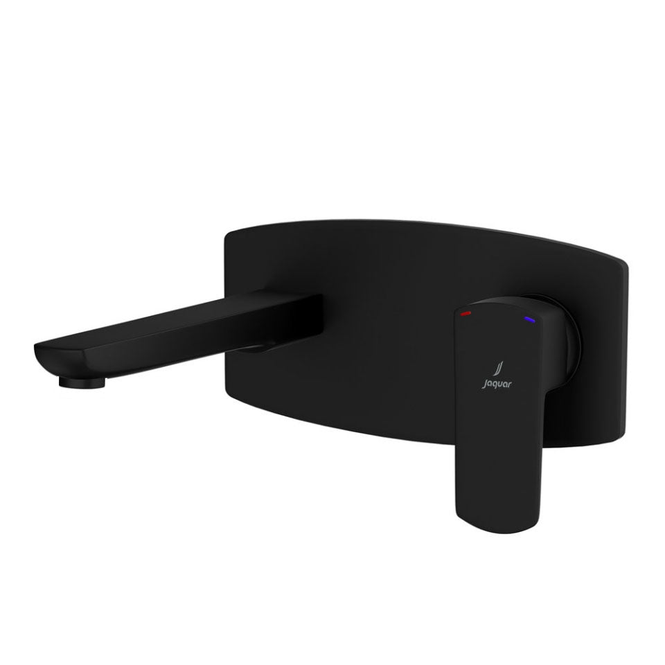Jaquar Kubix Prime Exposed Part Kit of Single Lever Basin Mixer Wall Mounted - Black Matt