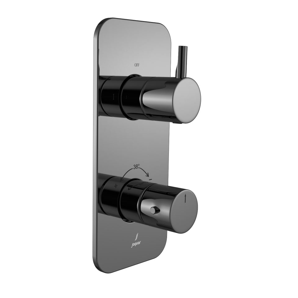 Jaquar Florentine Prime Aquamax Exposed Part Kit of Thermostatic Shower Mixer - Black Chrome