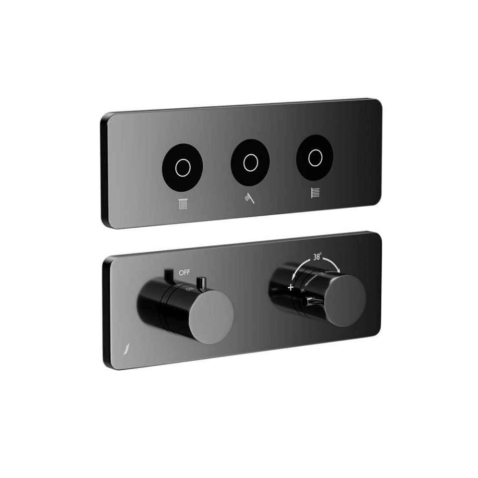Jaquar Exposed Part Kit of Cloud Touch Shower System - Black Chrome